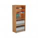 Jemini Wooden Bookcase 800x450x1800mm Beech KF810551 KF810551