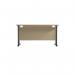 Jemini Rectangular Double Upright Cantilever Desk 1400x600x730mm MapleBlack KF810636 KF810636