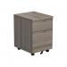 Jemini 2 Drawer Mobile Pedestal 404x500x595mm Grey Oak KF81079 KF81079