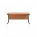 Jemini Rectangular Single Upright Cantilever Desk 1600x600x730mm Beech/Black KF810797 KF810797