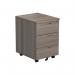 Jemini 3 Drawer Mobile Pedestal 404x500x595mm Grey Oak KF81080 KF81080