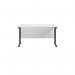 Jemini Rectangular Double Upright Cantilever Desk 1400x600x730mm White/Black KF810803 KF810803