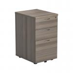 Jemini 3 Drawer Under Desk Pedestal 404x500x690mm Grey Oak KF81081 KF81081