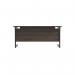 Jemini Rectangular Single Upright Cantilever Desk 1600x600x730mm Dark Walnut/Black KF810810 KF810810