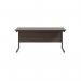 Jemini Rectangular Single Upright Cantilever Desk 1600x600x730mm Dark Walnut/Black KF810810 KF810810