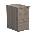 Jemini Essentials 3 Drawer Desk High Pedestal 404x600x730mm Grey Oak KF81089 KF81089