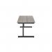 Jemini Rectangular Single Upright Cantilever Desk 1600x800x730mm Grey OakBlack KF810896 KF810896