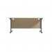 Jemini Rectangular Single Upright Cantilever Desk 1600x800x730mm MapleBlack KF810902 KF810902