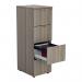 Jemini Essentials 4 Drawer Filing Cabinet 464x600x1365mm Grey Oak KF81091 KF81091