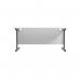 Jemini Rectangular Single Upright Cantilever Desk 1600x800x730mm WhiteBlack KF810926 KF810926