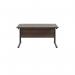 Jemini Rectangular Double Upright Cantilever Desk 1400x800x730mm Dark WalnutBlack KF810940 KF810940