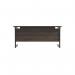 Jemini Rectangular Single Upright Cantilever Desk 1800x600x730mm Dark WalnutBlack KF810957 KF810957