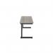 Jemini Rectangular Single Upright Cantilever Desk 1800x600x730mm Grey OakBlack KF810964 KF810964