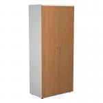 Jemini Wooden Cupboard 800x450x1800mm White/Nova Oak KF810971 KF810971