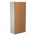 Jemini Wooden Cupboard 800x450x1800mm White/Nova Oak KF810971 KF810971