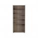 Jemini Wooden Bookcase 800x450x1800mm Grey Oak KF810995 KF810995