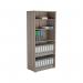 Jemini Wooden Bookcase 800x450x1800mm Grey Oak KF810995 KF810995