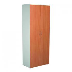 Jemini Wooden Cupboard 800x450x2000mm White/Beech KF811107 KF811107