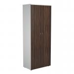 Jemini Wooden Cupboard 800x450x2000mm White/Dark Walnut KF811114 KF811114