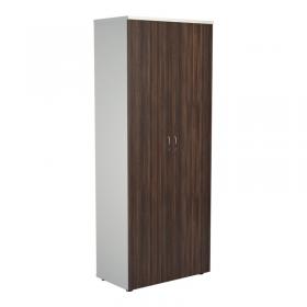 VOW Jemini Wooden Cupboard 800x450x2000mm WhiteDark Walnut KF811114 KF811114