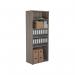 Jemini Wooden Bookcase 800x450x2000mm Grey Oak KF811169 KF811169