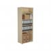 Jemini Wooden Bookcase 800x450x2000mm Maple KF811176 KF811176