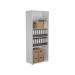 Jemini Wooden Bookcase 800x450x2000mm White KF811190 KF811190