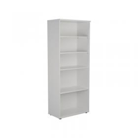 VOW Jemini Wooden Bookcase 800x450x2000mm White KF811190 KF811190