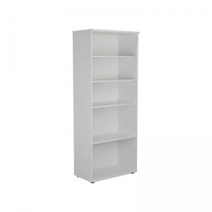 VOW Jemini Wooden Bookcase 800x450x2000mm White KF811190 KF811190