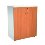 Jemini Wooden Cupboard 800x450x730mm White/Beech KF811275 KF811275