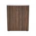 Jemini Wooden Cupboard 800x450x730mm White/Dark Walnut KF811282 KF811282