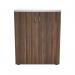 Jemini Wooden Cupboard 800x450x730mm WhiteDark Walnut KF811282 KF811282