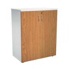 VOW Jemini Wooden Cupboard 800x450x730mm WhiteNova Oak KF811312 KF811312