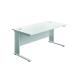 Jemini Double Upright Metal Insert Rectangular Desk 800x600mm White/White KF813873