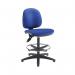 A sleek blue draughtsman chair with adjustable footrest and medium back. The sturdy frame measures 700x700x840-970mm. Designed with comfort and functionality in mind, this chair is perfect for long hours of drafting work.