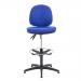 Arista Medium Back Draughtsman Chair 700x700x840-970mm Adjustable Footrest Blue KF815147 KF815147