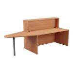 Jemini Reception Unit with Extension 1400x800x740mm Beech KF816288 KF816288