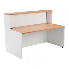 Jemini Reception Unit 1400x800x740mm Beech/White KF816340 KF816340