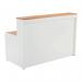 Jemini Reception Unit 1400x800x740mm Beech/White KF816340 KF816340