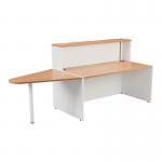 Jemini Reception Unit with Extension 1400x800x740mm Beech/White KF816364 KF816364