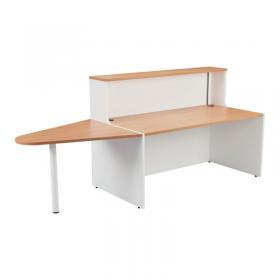 Jemini Reception Unit with Extension 1400x800x740mm Beech/White KF816364 KF816364