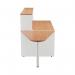 Jemini Reception Unit with Extension 1400x800x740mm Beech/White KF816364 KF816364