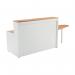 Jemini Reception Unit with Extension 1400x800x740mm Beech/White KF816364 KF816364