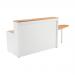 Jemini Reception Unit with Extension 1400x800x740mm Beech/White KF816364 KF816364