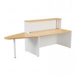 Jemini Reception Unit with Extension 1400x800x740mm Nova Oak/White KF816370 KF816370