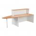 Jemini Reception Unit with Extension 1600x800x740mm Beech/White KF816401 KF816401