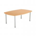 Jemini Boardroom Table 1800x1200x730mm Beech/Silver KF816500 KF816500