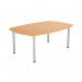 Jemini Boardroom Table 1800x1200x730mm Beech/Silver KF816500 KF816500