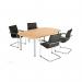 Jemini Boardroom Table 1800x1200x730mm Beech/Silver KF816500 KF816500