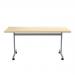 Jemini Tilting Table 1600x700x730mm Maple/Silver KF816504 KF816504